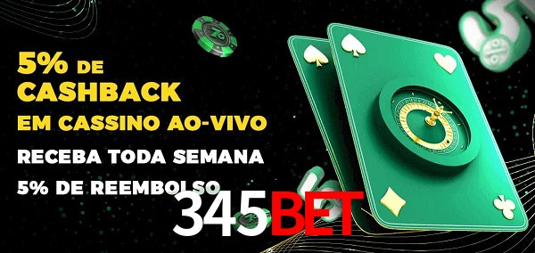 Promoções do cassino ao Vivo 345bet